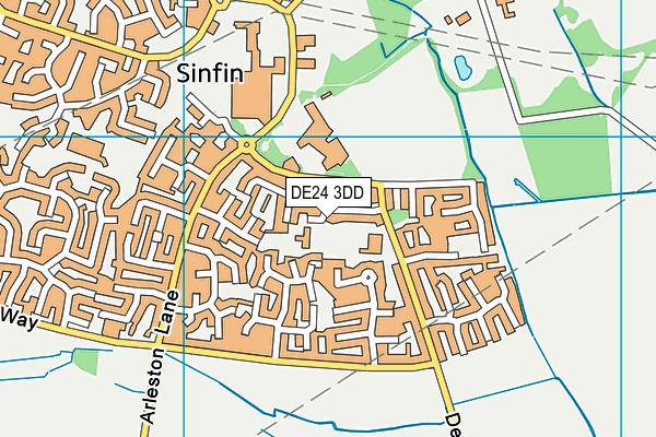 DE24 3DD map - OS VectorMap District (Ordnance Survey)