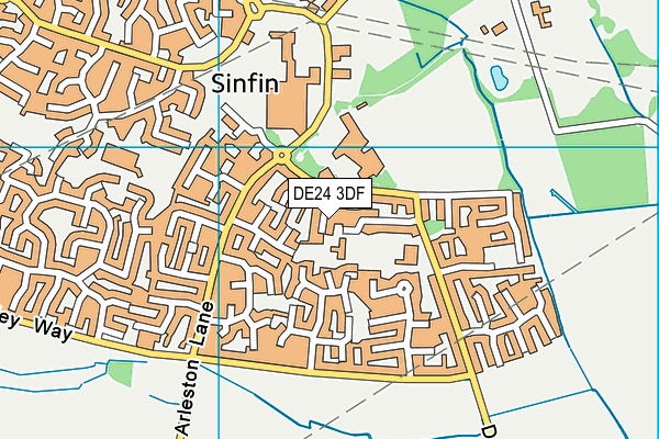 DE24 3DF map - OS VectorMap District (Ordnance Survey)