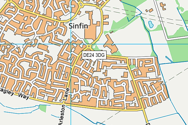 DE24 3DG map - OS VectorMap District (Ordnance Survey)