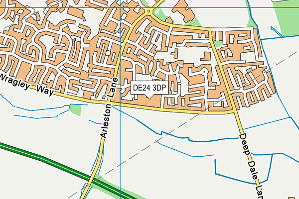 DE24 3DP map - OS VectorMap District (Ordnance Survey)