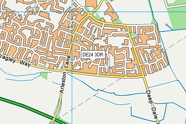 DE24 3DR map - OS VectorMap District (Ordnance Survey)