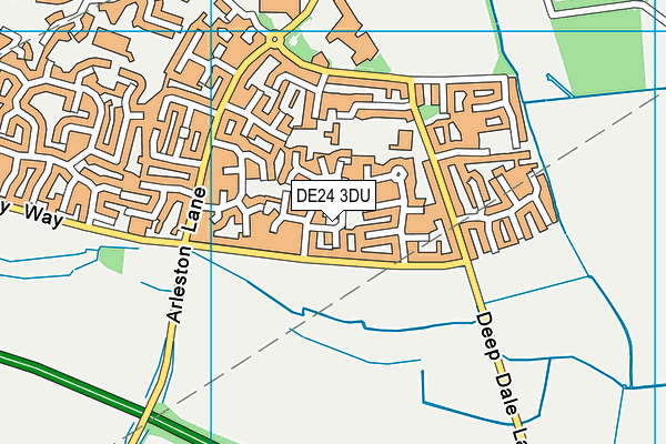 DE24 3DU map - OS VectorMap District (Ordnance Survey)