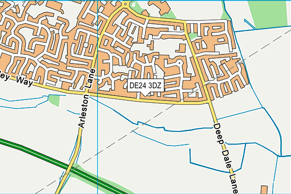DE24 3DZ map - OS VectorMap District (Ordnance Survey)