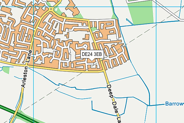 DE24 3EB map - OS VectorMap District (Ordnance Survey)