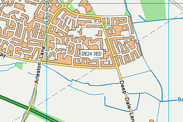 DE24 3ED map - OS VectorMap District (Ordnance Survey)