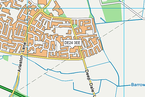 DE24 3EE map - OS VectorMap District (Ordnance Survey)