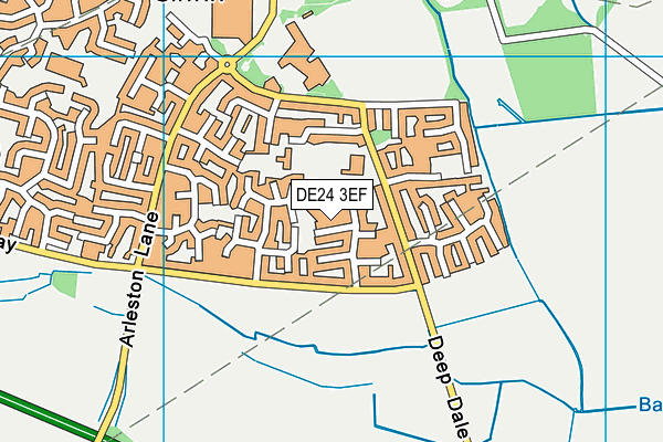 DE24 3EF map - OS VectorMap District (Ordnance Survey)