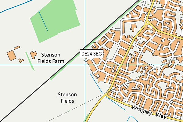 DE24 3EG map - OS VectorMap District (Ordnance Survey)