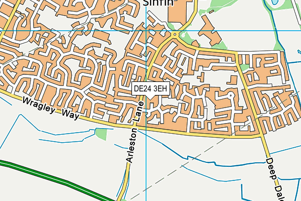 DE24 3EH map - OS VectorMap District (Ordnance Survey)