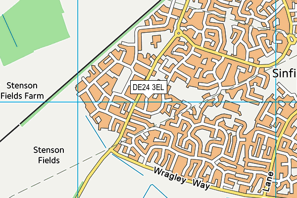 DE24 3EL map - OS VectorMap District (Ordnance Survey)