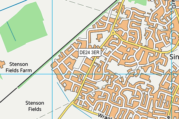 DE24 3ER map - OS VectorMap District (Ordnance Survey)