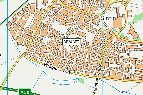 DE24 3ET map - OS VectorMap District (Ordnance Survey)