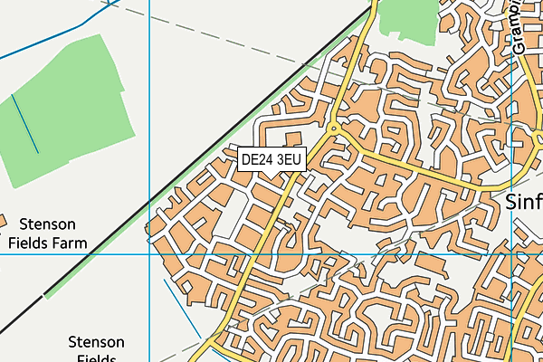 DE24 3EU map - OS VectorMap District (Ordnance Survey)