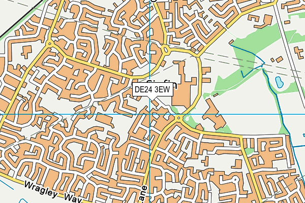 DE24 3EW map - OS VectorMap District (Ordnance Survey)