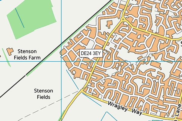 DE24 3EY map - OS VectorMap District (Ordnance Survey)