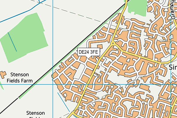 DE24 3FE map - OS VectorMap District (Ordnance Survey)