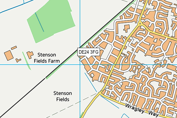 DE24 3FG map - OS VectorMap District (Ordnance Survey)