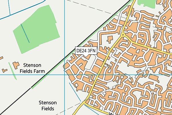 DE24 3FN map - OS VectorMap District (Ordnance Survey)