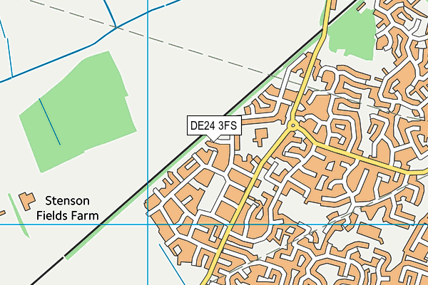 DE24 3FS map - OS VectorMap District (Ordnance Survey)