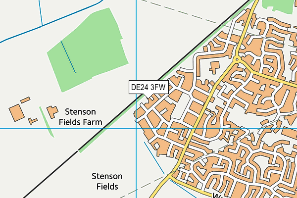 DE24 3FW map - OS VectorMap District (Ordnance Survey)