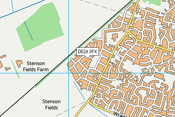 DE24 3FX map - OS VectorMap District (Ordnance Survey)