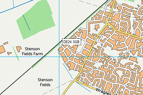 DE24 3GB map - OS VectorMap District (Ordnance Survey)