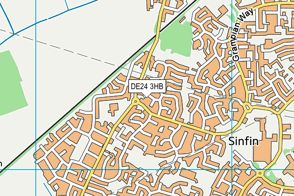 DE24 3HB map - OS VectorMap District (Ordnance Survey)