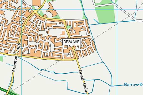 Ash Croft Primary Academy map (DE24 3HF) - OS VectorMap District (Ordnance Survey)