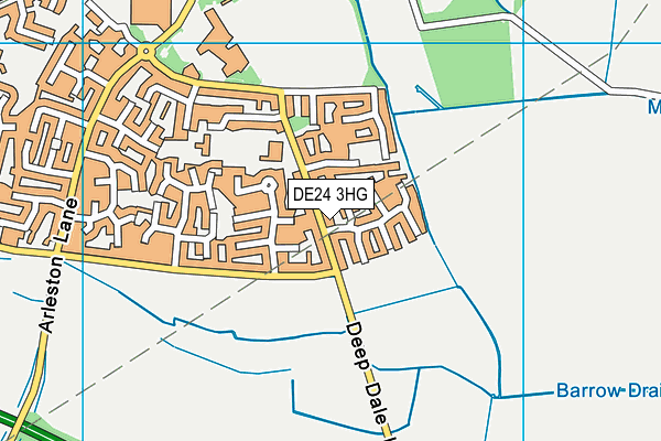 DE24 3HG map - OS VectorMap District (Ordnance Survey)