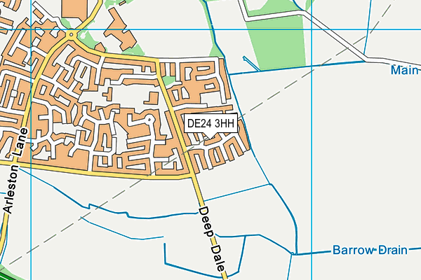 DE24 3HH map - OS VectorMap District (Ordnance Survey)
