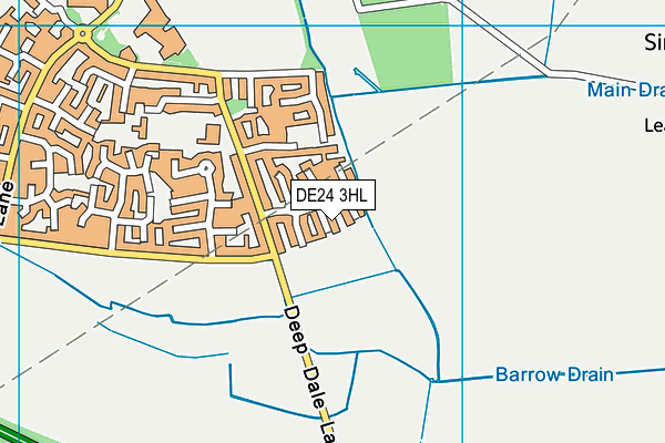 DE24 3HL map - OS VectorMap District (Ordnance Survey)