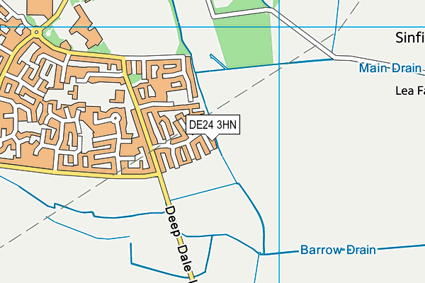 DE24 3HN map - OS VectorMap District (Ordnance Survey)