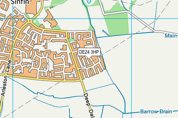 DE24 3HP map - OS VectorMap District (Ordnance Survey)