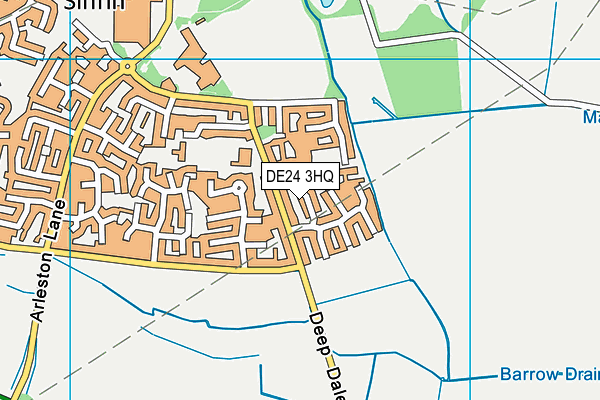 DE24 3HQ map - OS VectorMap District (Ordnance Survey)