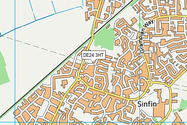 DE24 3HT map - OS VectorMap District (Ordnance Survey)