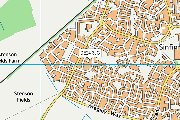 DE24 3JG map - OS VectorMap District (Ordnance Survey)