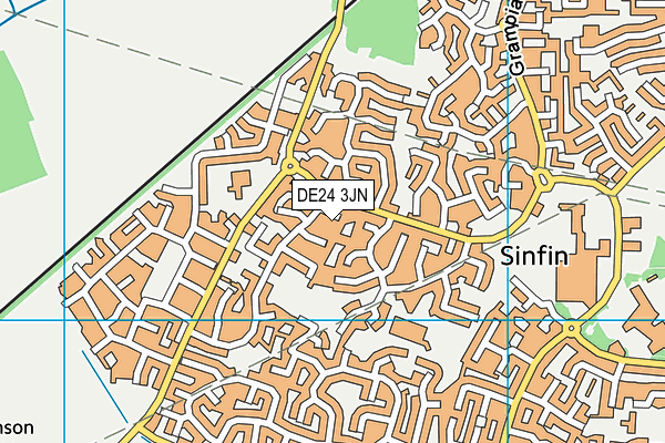 DE24 3JN map - OS VectorMap District (Ordnance Survey)