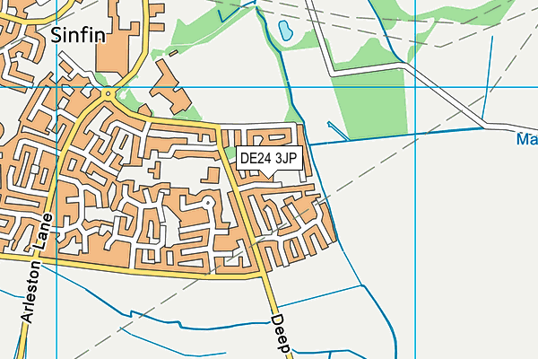 DE24 3JP map - OS VectorMap District (Ordnance Survey)