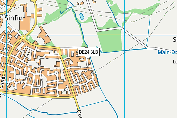 DE24 3LB map - OS VectorMap District (Ordnance Survey)