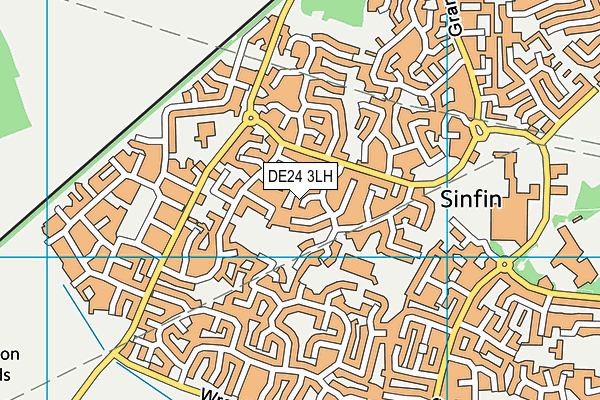 DE24 3LH map - OS VectorMap District (Ordnance Survey)