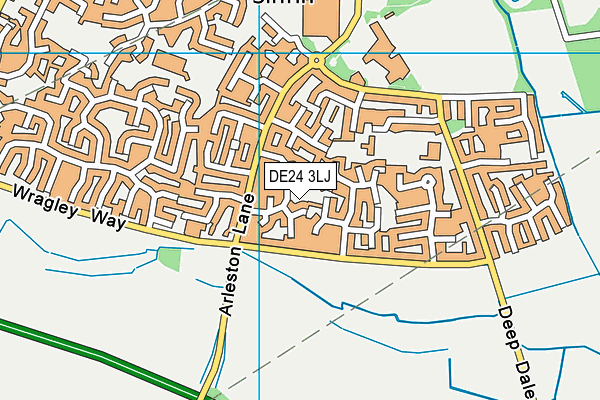 DE24 3LJ map - OS VectorMap District (Ordnance Survey)