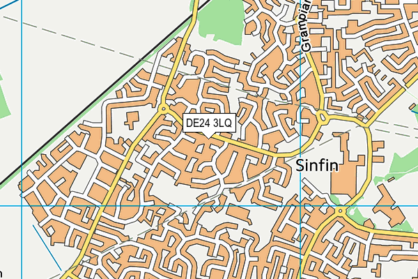 DE24 3LQ map - OS VectorMap District (Ordnance Survey)