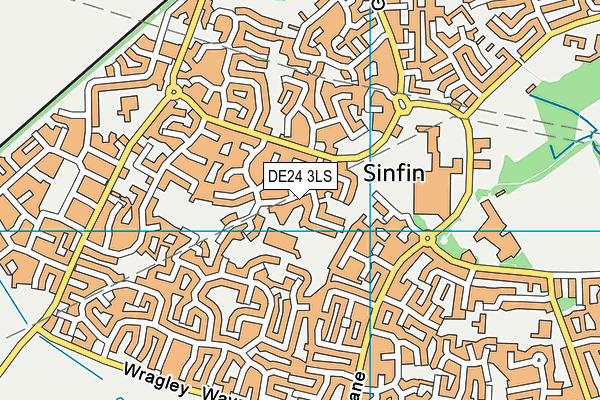 DE24 3LS map - OS VectorMap District (Ordnance Survey)