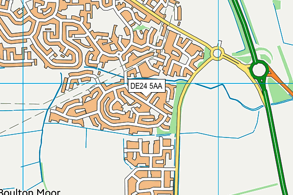 DE24 5AA map - OS VectorMap District (Ordnance Survey)