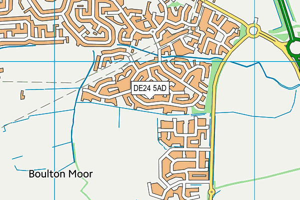 DE24 5AD map - OS VectorMap District (Ordnance Survey)