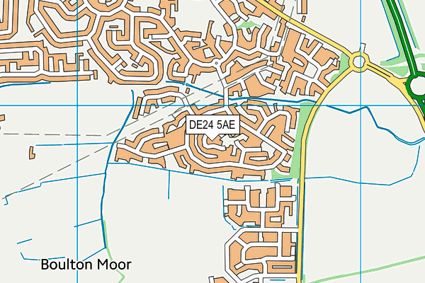 DE24 5AE map - OS VectorMap District (Ordnance Survey)