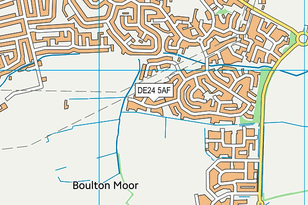 DE24 5AF map - OS VectorMap District (Ordnance Survey)