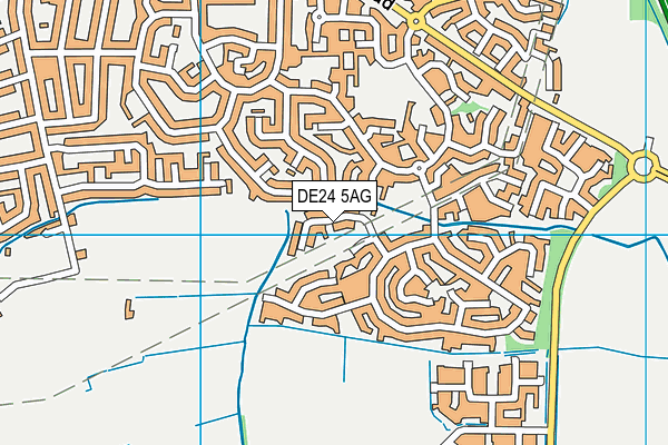 DE24 5AG map - OS VectorMap District (Ordnance Survey)