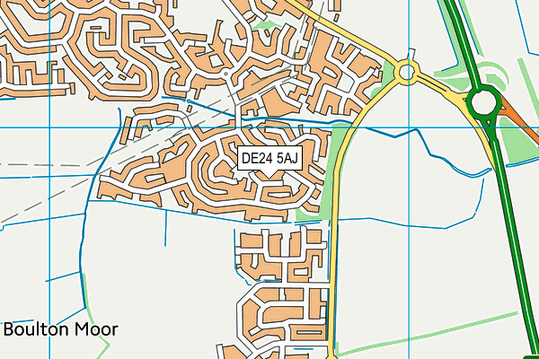 DE24 5AJ map - OS VectorMap District (Ordnance Survey)