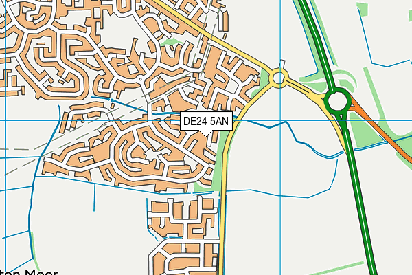 DE24 5AN map - OS VectorMap District (Ordnance Survey)